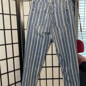 Striped Blue and White Jeans